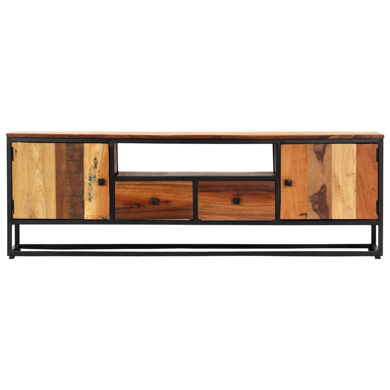 vidaXL TV Cabinet 120x30x40 cm Solid Reclaimed Wood and Steel