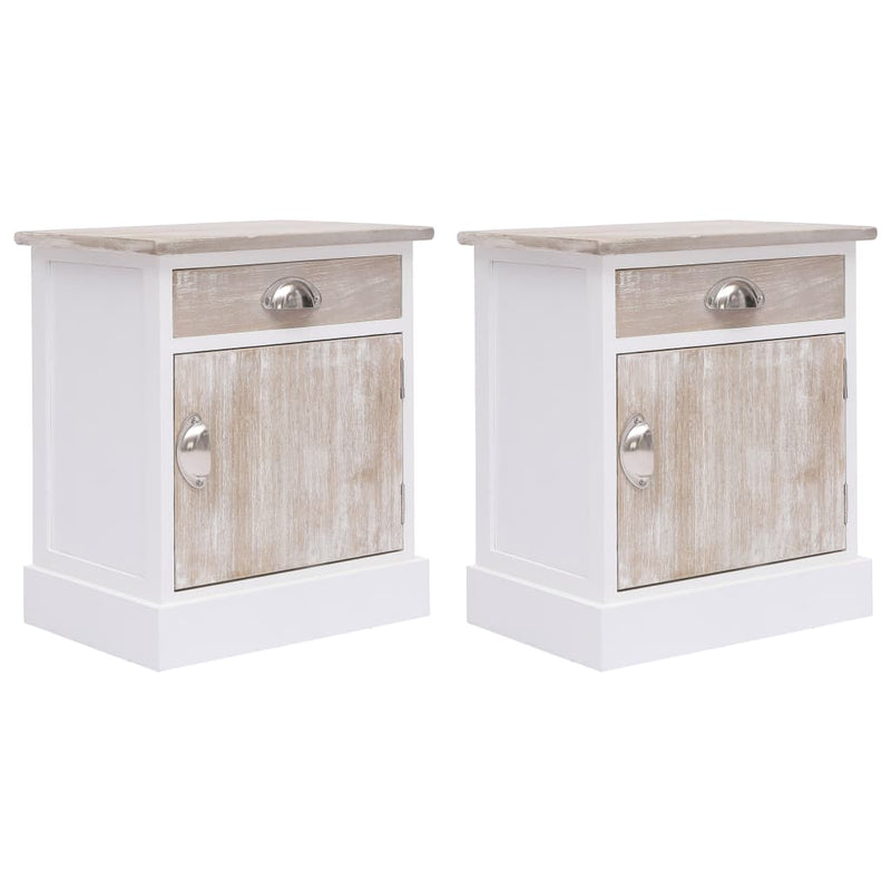 vidaXL Bedside Cabinets 2 pcs 38x28x45 cm Paulownia Wood