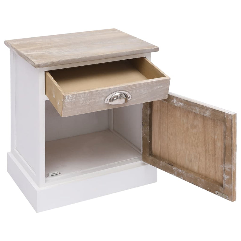 vidaXL Bedside Cabinets 2 pcs 38x28x45 cm Paulownia Wood