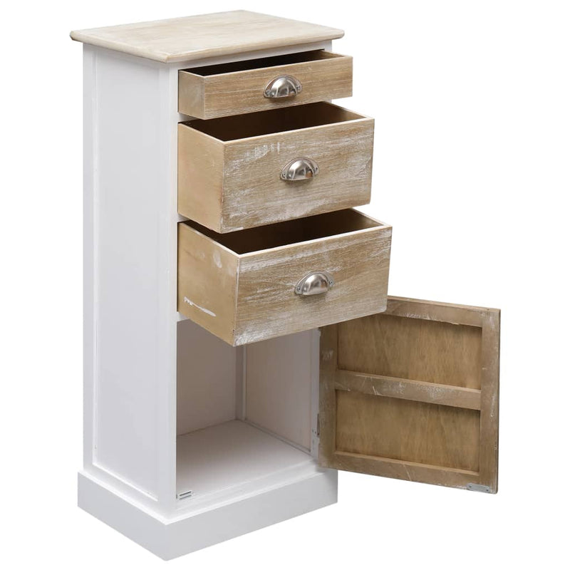vidaXL Side Cabinet 38x28x86 cm Paulownia Wood