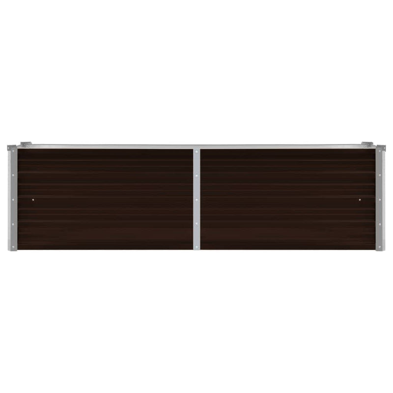vidaXL Garden Raised Bed Brown 160x40x45 cm Galvanised Steel