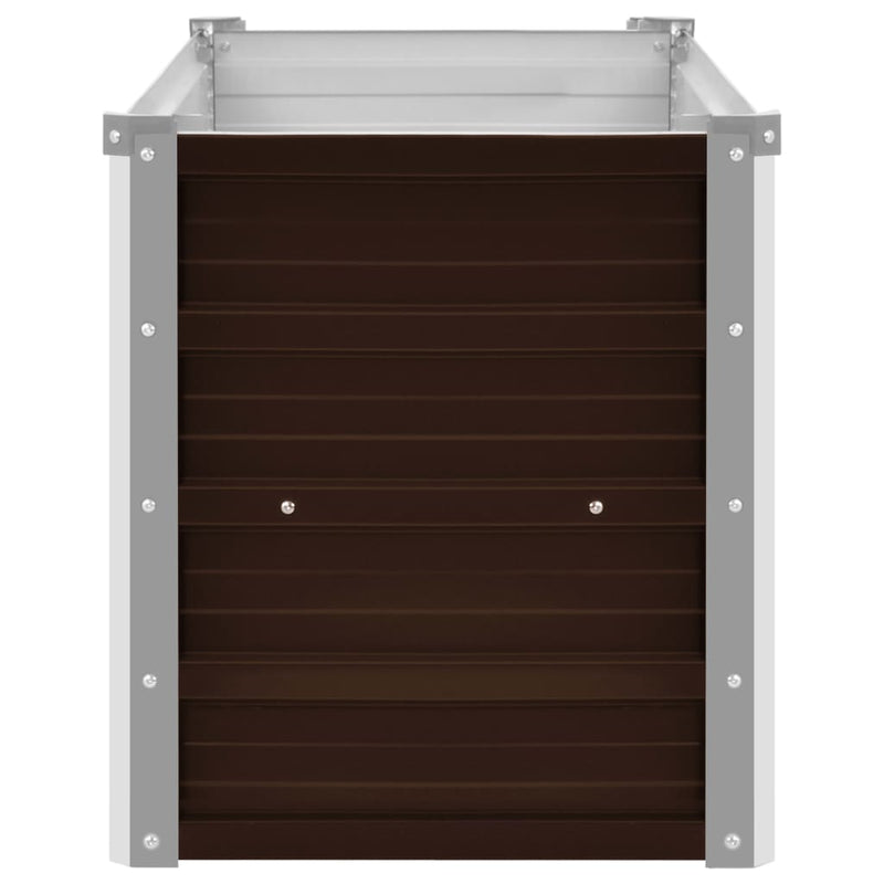 vidaXL Garden Raised Bed Brown 160x40x45 cm Galvanised Steel