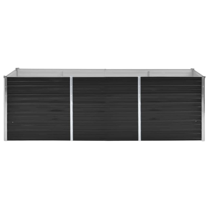 vidaXL Garden Raised Bed Anthracite 240x80x77 cm Galvanised Steel