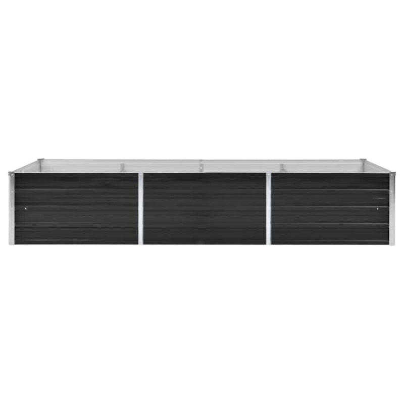 vidaXL Garden Raised Bed Anthracite 240x80x45 cm Galvanised Steel