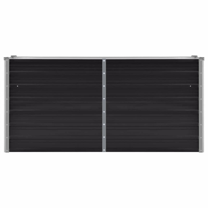 vidaXL Garden Raised Bed Anthracite 160x40x77 cm Galvanised Steel
