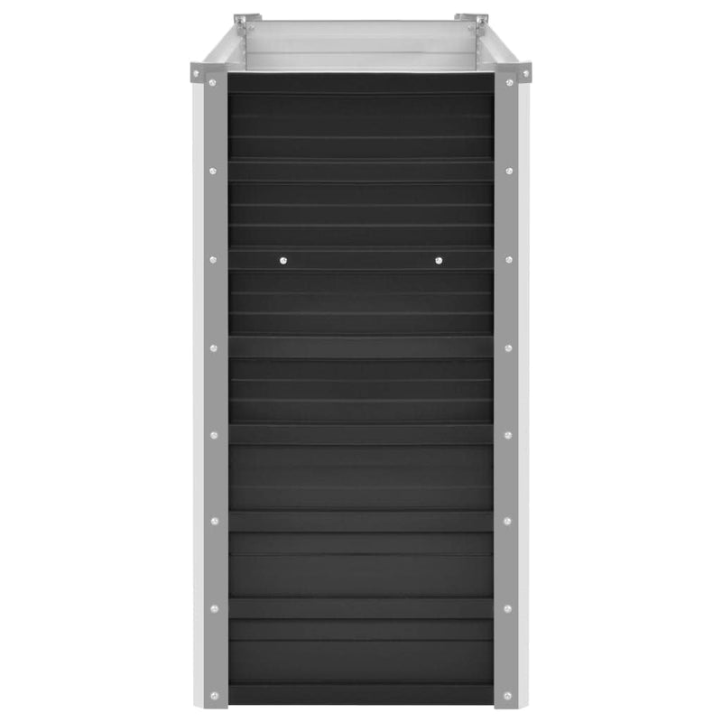 vidaXL Garden Raised Bed Anthracite 160x40x77 cm Galvanised Steel