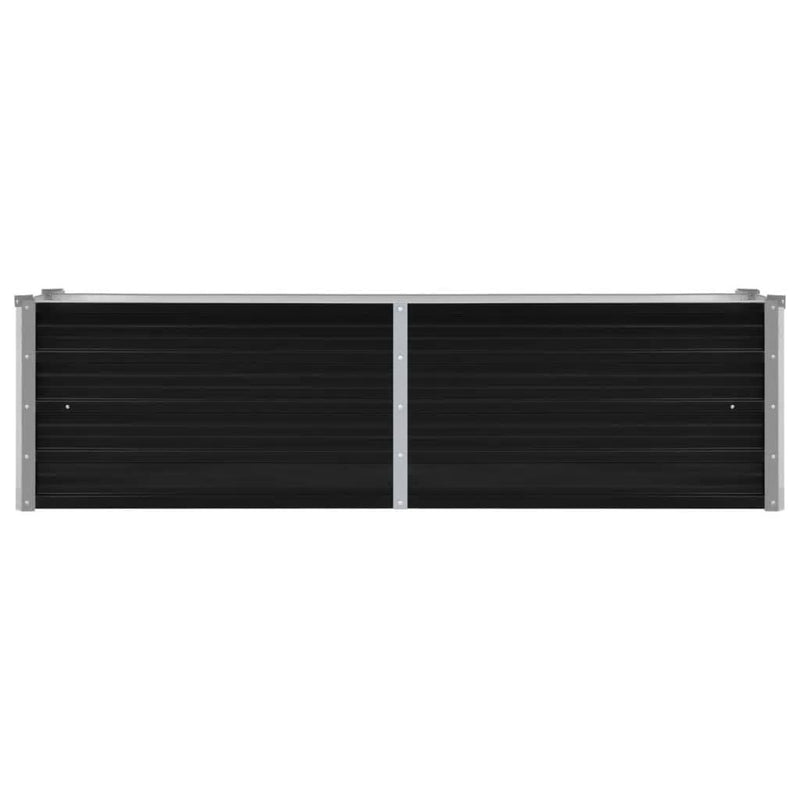 vidaXL Garden Raised Bed Anthracite 160x40x45 cm Galvanised Steel