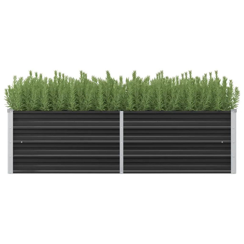vidaXL Garden Raised Bed Anthracite 160x40x45 cm Galvanised Steel