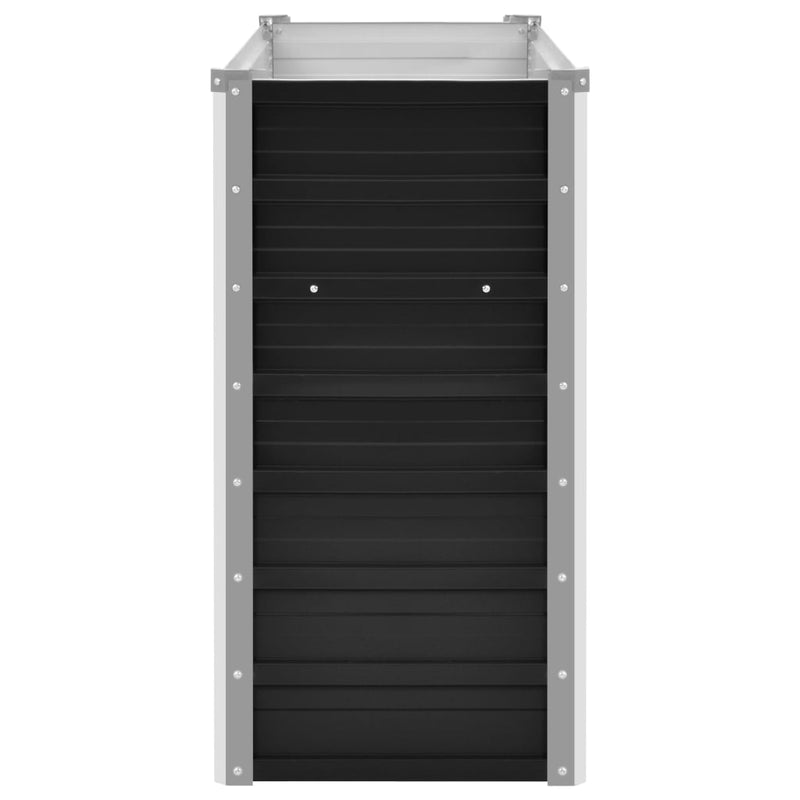 vidaXL Garden Raised Bed Anthracite 100x40x77 cm Galvanised Steel