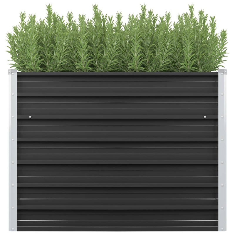 vidaXL Garden Raised Bed Anthracite 100x40x77 cm Galvanised Steel