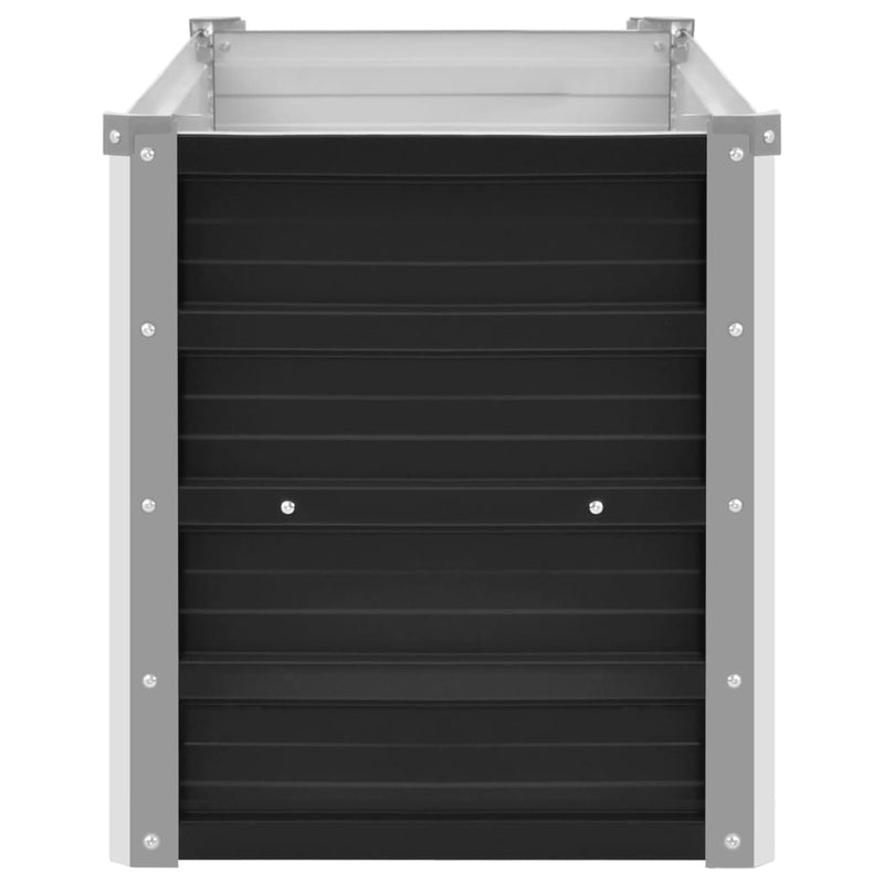 vidaXL Garden Raised Bed Anthracite 100x40x45 cm Galvanised Steel