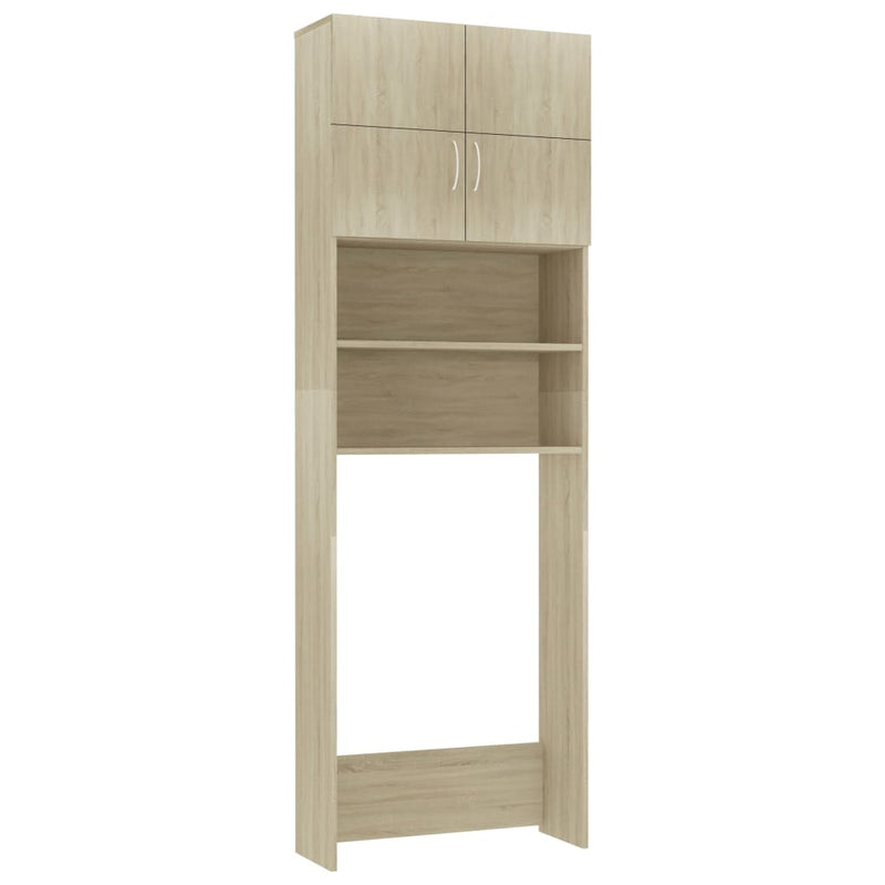 vidaXL Washing Machine Cabinet Sonoma Oak 64x25.5x190 cm Engineered Wood
