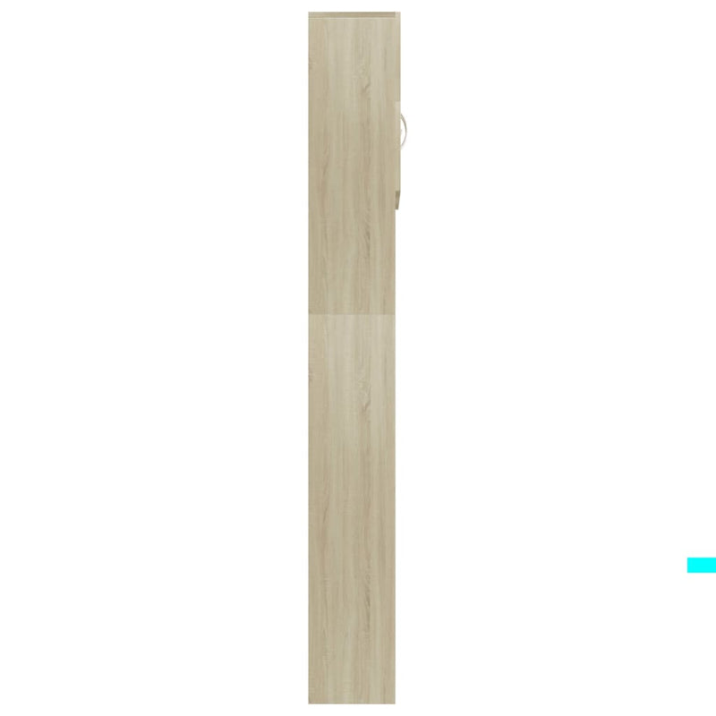 vidaXL Washing Machine Cabinet Sonoma Oak 64x25.5x190 cm Engineered Wood