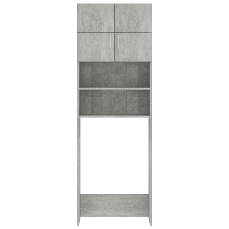 vidaXL Washing Machine Cabinet Concrete Grey 64x25.5x190 cm Engineered Wood