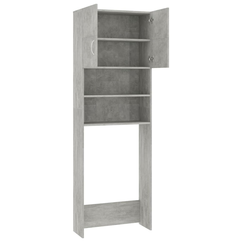 vidaXL Washing Machine Cabinet Concrete Grey 64x25.5x190 cm Engineered Wood