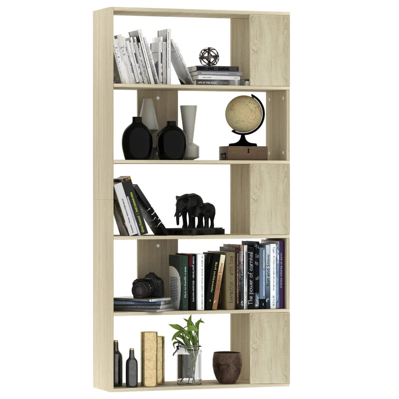 vidaXL Book Cabinet/Room Divider Sonoma Oak 80x24x159 cm Engineered Wood