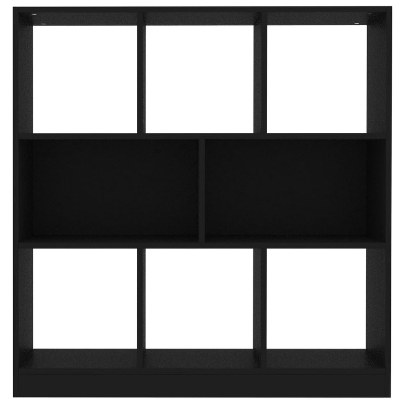 vidaXL Book Cabinet Black 97.5x29.5x100 cm Engineered Wood