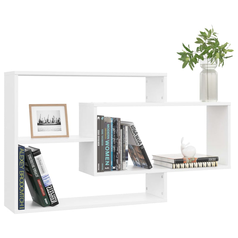 vidaXL Wall Shelves White 104x20x58.5 cm Engineered Wood