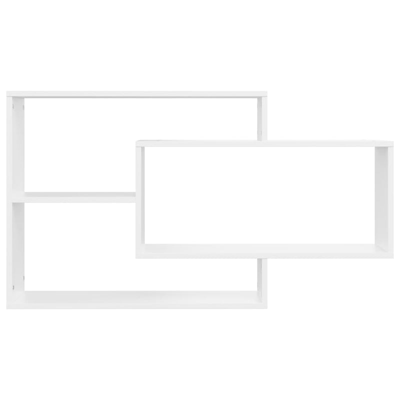 vidaXL Wall Shelves White 104x20x58.5 cm Engineered Wood