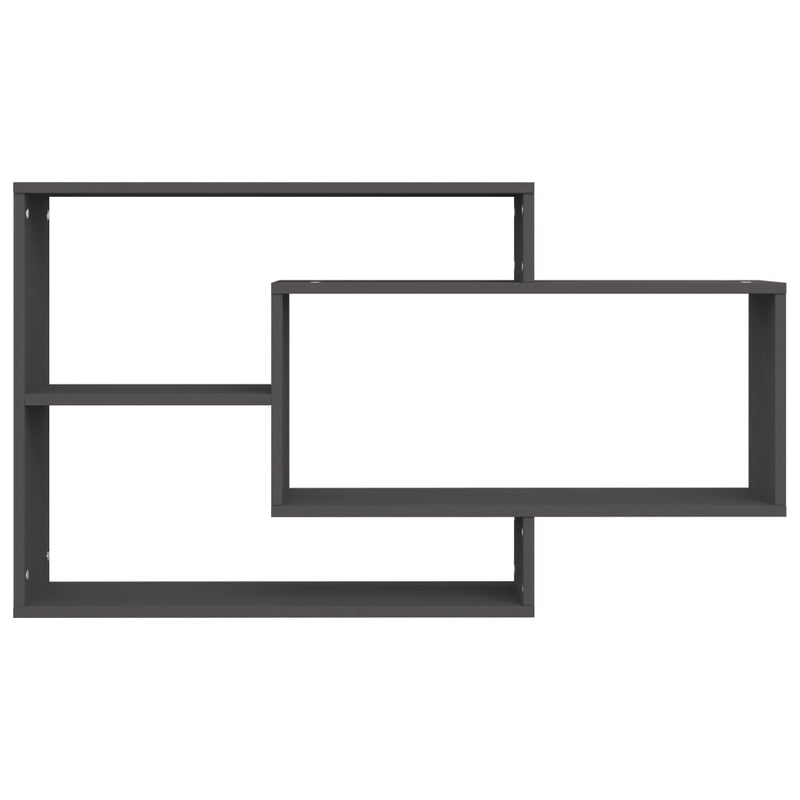 vidaXL Wall Shelves Grey 104x20x58.5 cm Engineered Wood