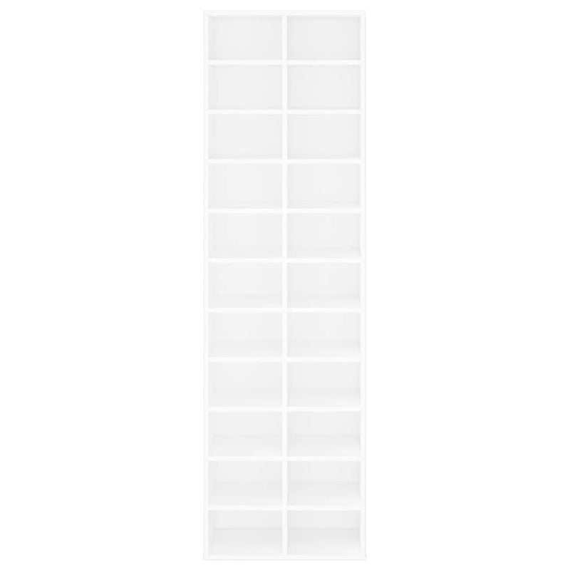 vidaXL Shoe Cabinet White 54x34x183 cm Engineered Wood