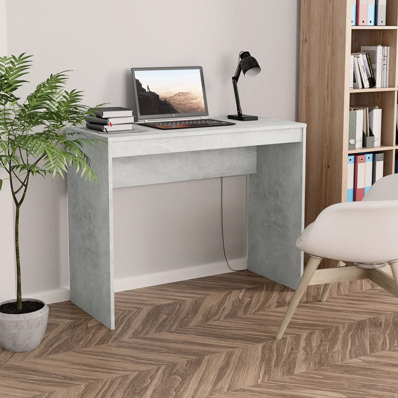 vidaXL Desk Concrete Grey 90x40x72 cm Engineered Wood