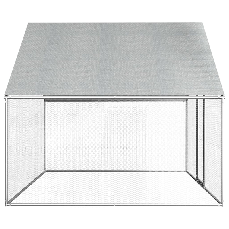 vidaXL Outdoor Chicken Cage 2.75x2x1.92 m Galvanised Steel