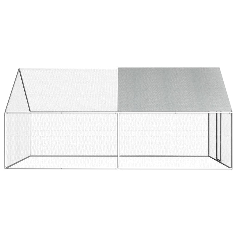 vidaXL Outdoor Chicken Cage 2.75x4x1.92 m Galvanised Steel