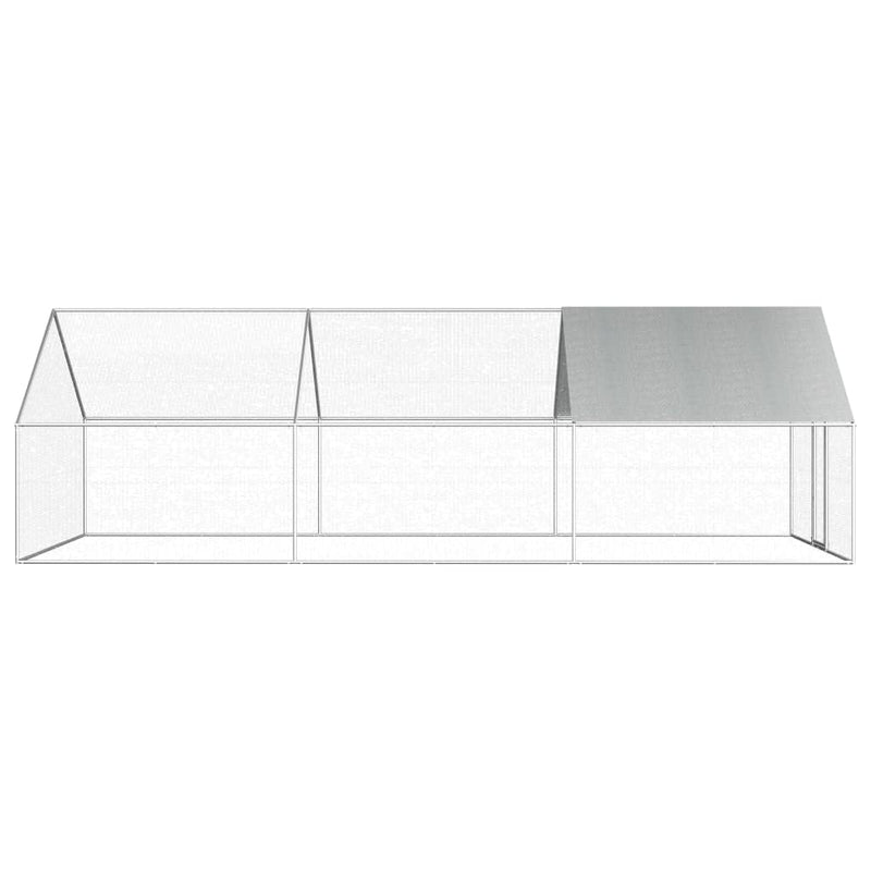 vidaXL Outdoor Chicken Cage 2.75x6x1.92 m Galvanised Steel