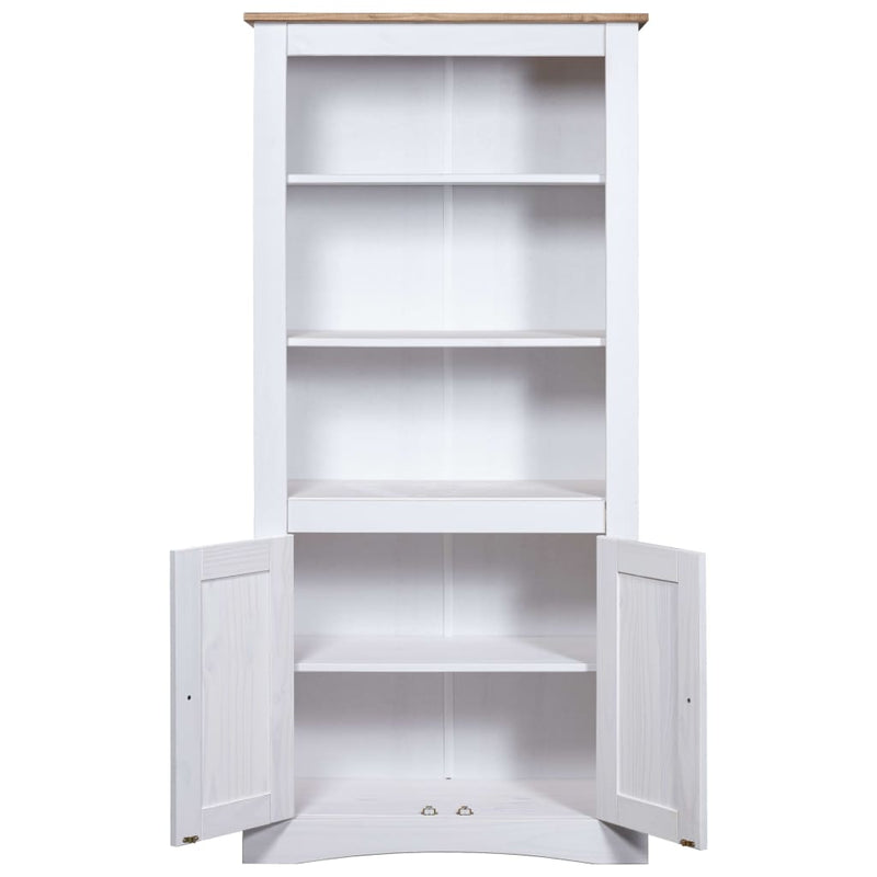 vidaXL Cupboard Mexican Pine Corona Range White 80x40x170 cm