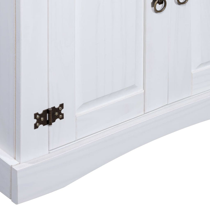vidaXL Cupboard Mexican Pine Corona Range White 80x40x170 cm