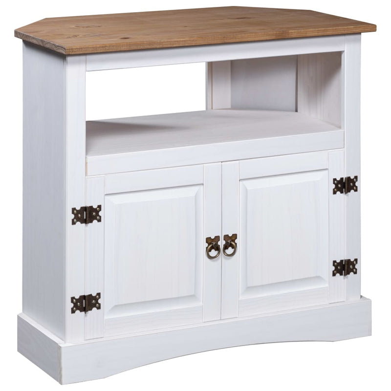 vidaXL Console Table Mexican Pine Corona Range White 80x43x78 cm