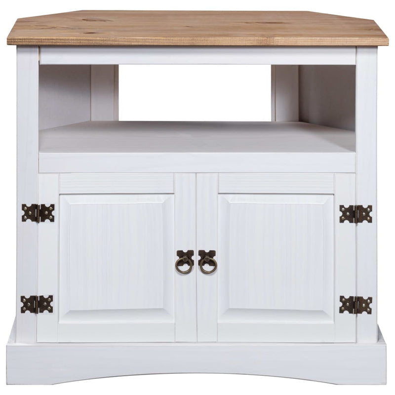 vidaXL Console Table Mexican Pine Corona Range White 80x43x78 cm