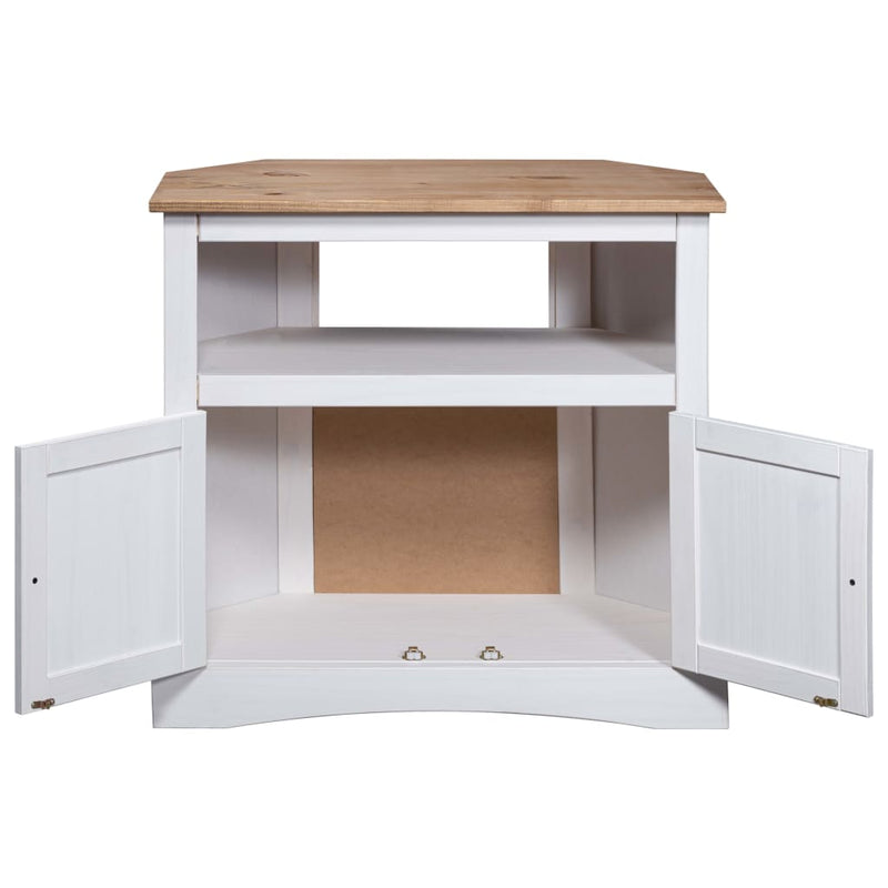 vidaXL Console Table Mexican Pine Corona Range White 80x43x78 cm