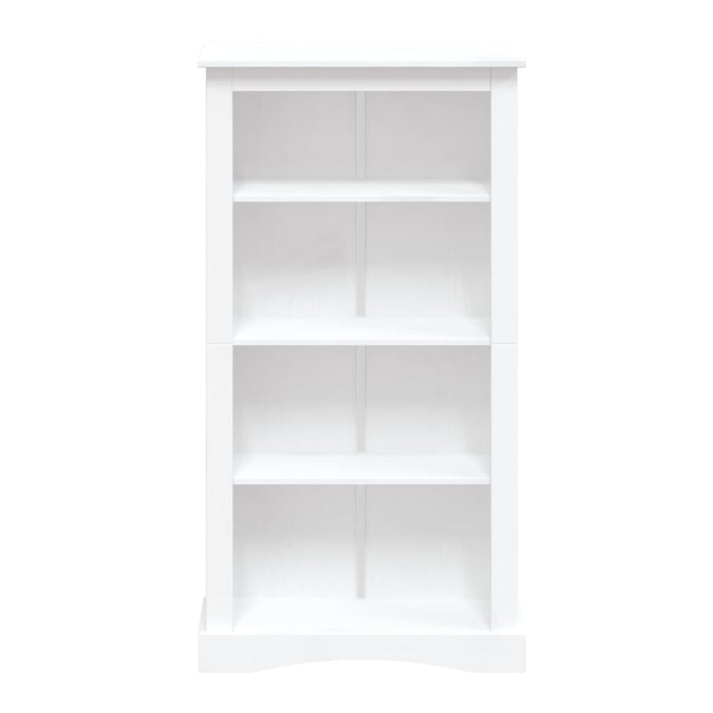 vidaXL 4-Tier Bookcase Mexican Pine Corona Range White 80x29x150 cm