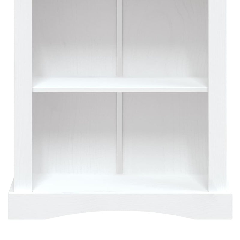 vidaXL 4-Tier Bookcase Mexican Pine Corona Range White 80x29x150 cm