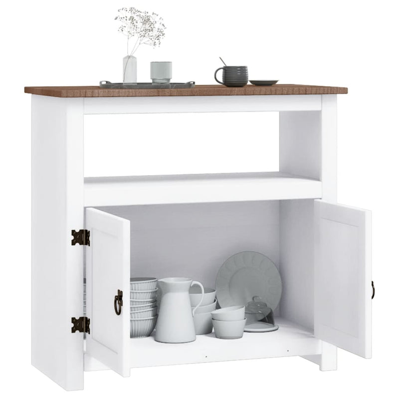 vidaXL TV Cabinet Mexican Pine Corona Range White 80x43x78 cm