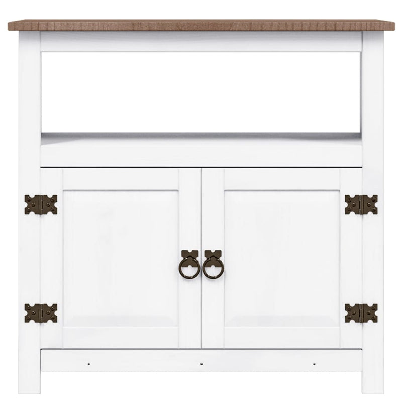 vidaXL TV Cabinet Mexican Pine Corona Range White 80x43x78 cm