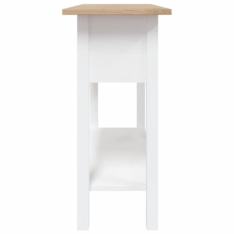vidaXL Console Table Mexican Pine Corona Range White 90x34.5x73 cm