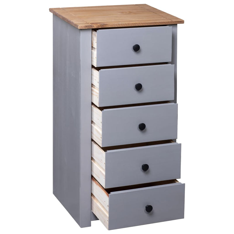 vidaXL Sideboard Grey 46x40x89 cm Pine Panama Range