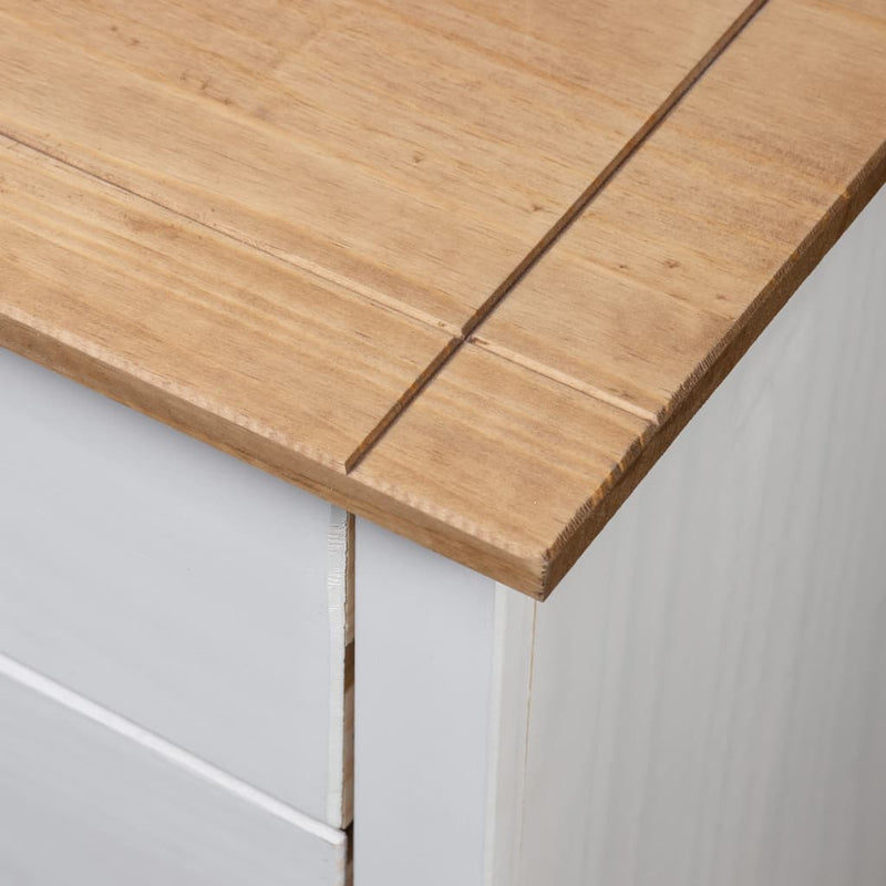vidaXL Bedside Cabinet White 46x40x57 cm Pinewood Panama Range