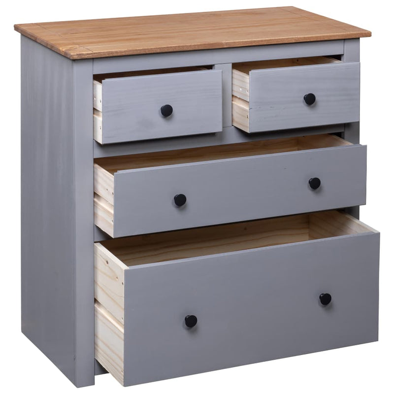 vidaXL Sideboard Grey 80x40x83 cm Pinewood Panama Range