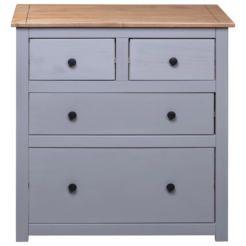 vidaXL Sideboard Grey 80x40x83 cm Pinewood Panama Range