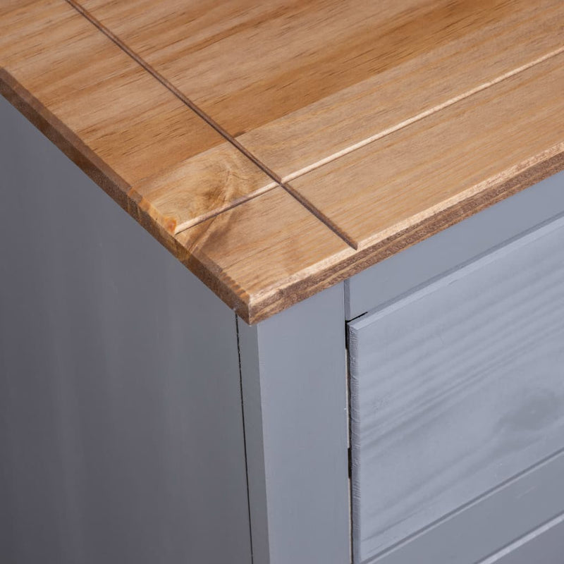 vidaXL Sideboard Grey 80x40x83 cm Pinewood Panama Range