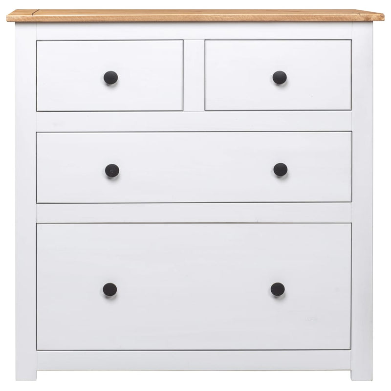 vidaXL Sideboard White 80x40x83 cm Pinewood Panama Range