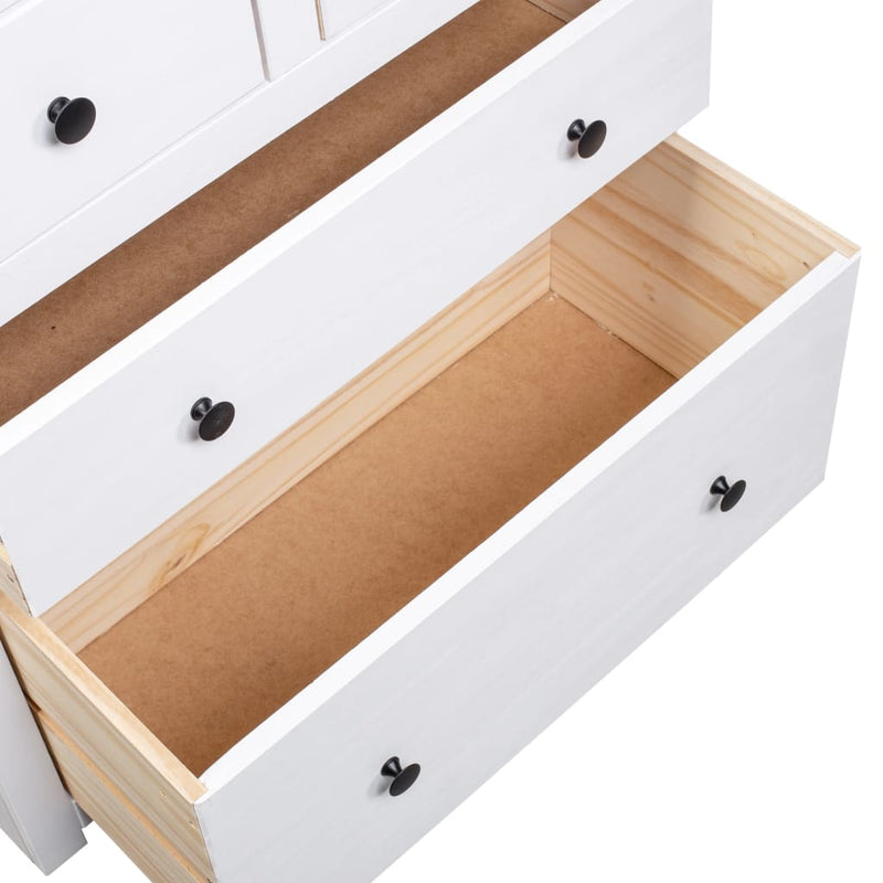 vidaXL Sideboard White 80x40x83 cm Pinewood Panama Range