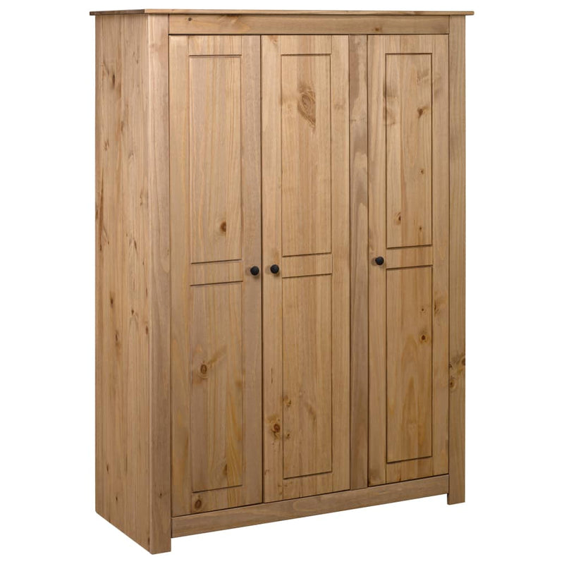vidaXL 3-Door Wardrobe 118x50x171.5 cm Pine Panama Range
