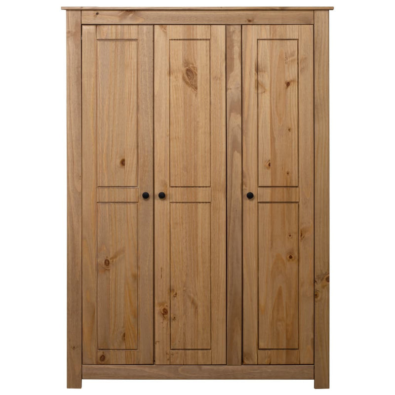 vidaXL 3-Door Wardrobe 118x50x171.5 cm Pine Panama Range