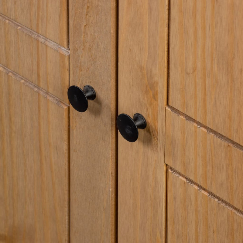 vidaXL 3-Door Wardrobe 118x50x171.5 cm Pine Panama Range