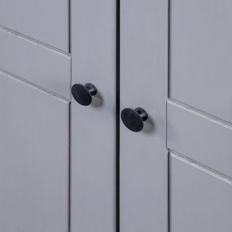 vidaXL 3-Door Wardrobe Grey 118x50x171.5 cm Pine Panama Range
